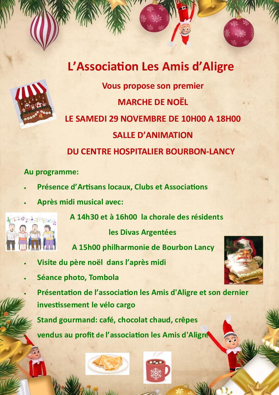 MARCHE DE NOËL SAMEDI 29 NOVEMBRE DE 10H00 A 18H00