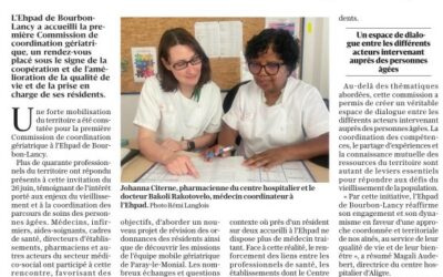 Forte mobilisation pour la première Commission de coordination gériatrique CH Bourbon-Lancy